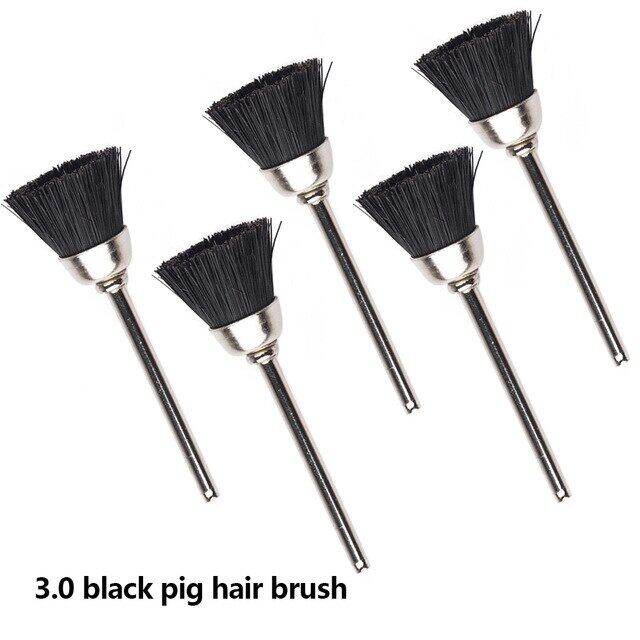 5pc 3mm Diameter Dremel Accessories Soft Pig /horse Hair Polishing Cup