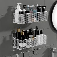 【CW】 Shelves No-Drill Wall Mount Shelf Shower Storage Rack Holder Washroom Shampoo Organizer Accessories