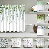 Baltan HOME LY1 Shower Curtain Polyester Waterproof Straight Chinese Style Japanese Style Flower Rattan Man Branch Bathroom Curtain