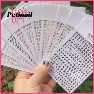 1PCS Small 26 Alphabet Letter Number Sticker Roman Letter Nail