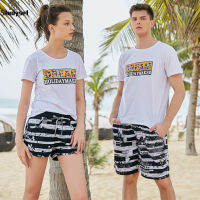 Studyset IN stock Summer Men And Women Loose Beach Shorts Couples Casual Quick-drying Surf Beach Shorts