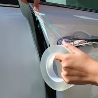 Universal Nano Car Adhesive Transparent Tape Scratchproof Car Threshold Film Door Edge Rim Anti-collision Stickers Transparent Double Sided Tape Nano Self-Adhesive Tape No Trace Reusable Tape Glue Sticker for Car Kitchen Bathroom