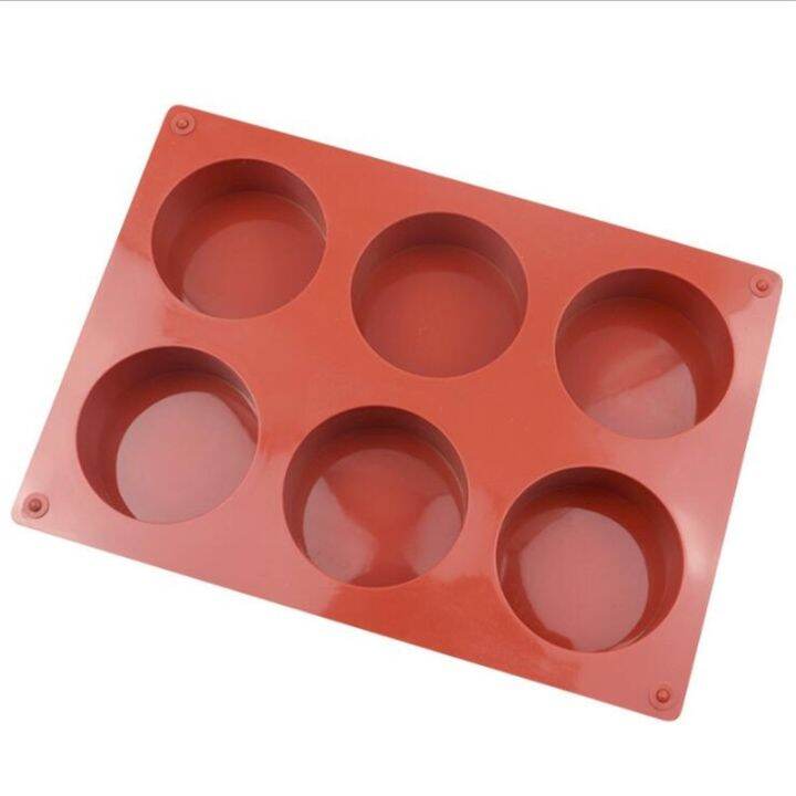 6-cavity-round-silicone-cake-mold-pastry-baking-round-jelly-pudding-soap-form-ice-cake-decoration-tool-disc-bread-biscuit-mould