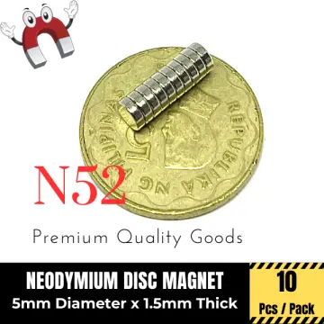 Disc Neodymium Magnets 5mm dia x 1mm 20pcs/pack