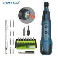 SHENHAOXU Cordless Electric Screwdriver Rechargeable Battery Operated ScrewDriver Drill Tool Set LED Bidirectional Switch Repair Drills  Drivers