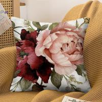 Fashion Long Lasting Decorative Machine Washable Floral Pattern Cushion Case for Sofa Cushion Case Cushion Slipcover