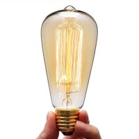 Retro Filament LED Bulb ST64 40W E27 220V Dimmable Edison Lamp Warm Yellow Led Light Bulb