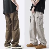 CODluba03411 Plain casual pants cotton long pants men unisex loose pants