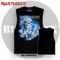 Blaxroxx เสื้อวง ลิขสิทธิ์แท้ Iron Maiden (SL-IRM013) เสื้อยืดคอกลมแขนกุด ผ้า Cotton100