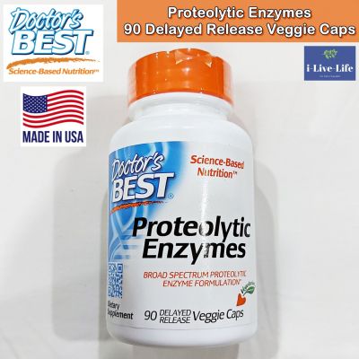 เอนไซม์ Proteolytic Enzymes 90 Delayed Release Veggie Caps - Doctors Best
