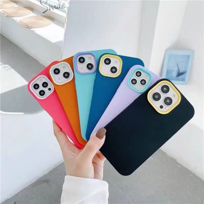 สำหรับไอโฟน เคสประกบสีพื้น มาใหม่5สีรุ่น  สำหรับ iphone6 i7 iphone6plus 7plus 8plus iphonexr iphone11 12pro 12promax iphone13 13promax 13pro