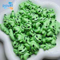 POUKL 10pcs สีเขียวอ่อน เรซิ่นผีสีเขียว มินิมินิ เรซิน เครื่องประดับเล็กๆ สร้างสรรค์และสร้างสรรค์ Cabochon เครื่องประดับงานฝีมือตกแต่ง บ้านในบ้าน