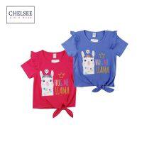 Chelsee เสื้อยืดคอกลม เด็กผู้หญิง รุ่น 237799 ลายอูฐ อัลปากา(Alpaca) ผ้า Cotton 95% Spandex 5% ผ้านุ่ม ยืดหยุ่น อายุ 2-10ปี เสื้อผ้าเด็กโต