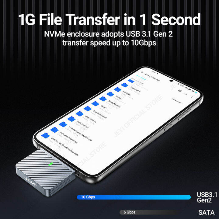 jeyi-2230-nvme-ngff-กล่องใส่-ssd-3-2-usb-10gbps-เคส-m-2อลูมิเนียมในสายพร้อมเคสป้องกัน