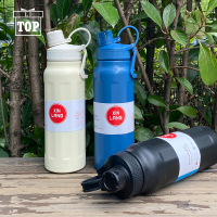 【TOP LI】1000 ml กีฬากาต้มน้ำสแตนเลส 304 ฟิตเนสกลางแจ้งความจุขนาดใหญ่กีฬาพกพาความร้อนฉนวนกันความร้อนแบบพกพาเย็นถ้วยกระติกน้ำร้อนพร้อมหลอด