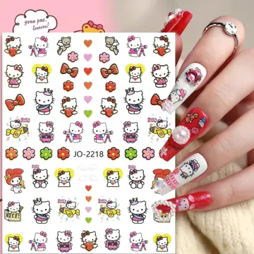 8pcs Mouse Nail Stickers Decals, 3D Self Adhesive Mouse Love Xoxo Heart Cute Cartoon Nail Art Stickers DIY Nail Stickers Mother’s Day Gifts Birthday