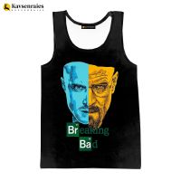 hot【DT】 New Movies Breaking Bad Printed Men Sleeveless T-shirt Hip Hop Oversized