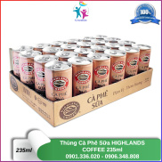 Thùng 24 Lon Cà Phê SỮA Highlands Coffee 235ml