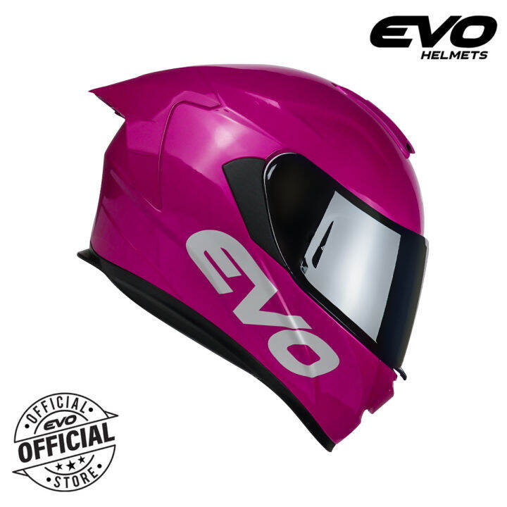 CODEVO GTPRO Plain Magenta Dual Visor Full Face Helmet with Free Clear