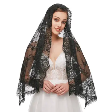 Pamor for Infinity Church Veil Floral Latin Mass for Head Covering