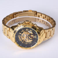 Luxury Brand sports Business Men Wrist Watches Automatic Mechanical Gold Watch Military stainless steel Skeleton Watches reloj