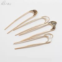 ❈⊕✗ AOMU Japan Minimalist Alloy Metal Conch Shell Hair Sticks For Women Girl Hairclip Tools Bun Maker Hairpins Headwear