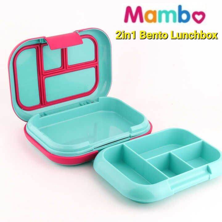 Mambo Bento Baon Lunchbox 4 Compartment Children Lunch Bento Box for
