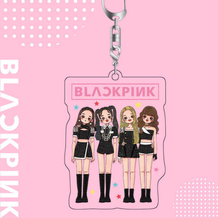 syue fashion kpop blackpink nct dua kali exo got7 akrilik kreatif gantungan kunci mobil gantungan kunci liontin tas