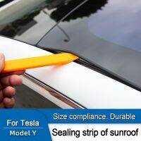 【LZ】◆❒  Pára-brisas Selante Borracha Roof Wind Guard Sunroof Glass Seal Ring Strip para Tesla Model 3 Y Ruído Abaixando Acessórios do carro Novo