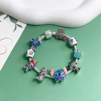 Disney Stitch Charm Bracelet Doll Accessories Toys for Girls Cute Cartoon Bracelets Jewelry for Women Girlfriends Pendant Gift