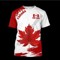 Cosmos Canada Flag National Emblem 3D Printed Summer T-Shirts Short-Sleeve Tee Men/Women Casual Streetwear Style-C38