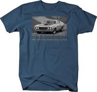 Bold Imprints Retro Life is Too Short Cars Racing Torino Muscle Car T Shirt for Men Black