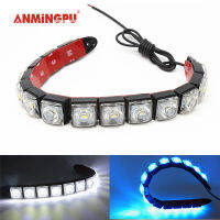 ANMINGPU 2Pcs กลางวันไฟเดย์ไลท์ DRL แถบไฟ Led 12V สำหรับไฟสัญญาณรถสำหรับรถไฟติดรถยนต์กันน้ำ12V