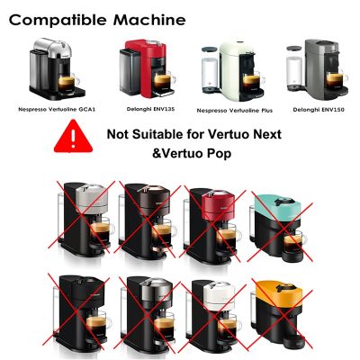 【YF】 Cápsula Reutilizável Pod para Nespresso Vertuo Vertuoline Cafeteira Aço Inoxidável Filtro de café Espresso Recarregáveis Tamper