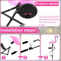 Hot Solar Flamingo Light IP55กันน้ำ LED Pink Flamingo Stake Light ภูมิทัศน์กลางแจ้งโคมไฟสำหรับ Garden Park Pathway Decor