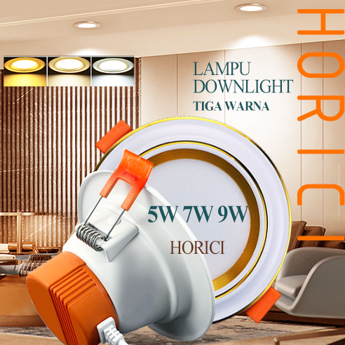 Merek Horici Full Terang W Body Silver Gold Lampu Downlight Led