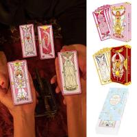 Sakura Season Tarot Cards 52Pcs/Set Anime Cosplay Card Magic Book Game Props Cosplay Anime Prop Clow Cards for Girls Women comfy