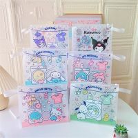 ของเล่นสำหรับเด็กผู้หญิงตัวการ์ตูนน่ารัก Sanrio กระเป๋าเครื่องสำอาง Kuromi Cinnamoroll เครื่องสำอางสำหรับท่องเที่ยวอนิเมะน่ารักเก็บของชุดอุปกร์แต่งหน้า