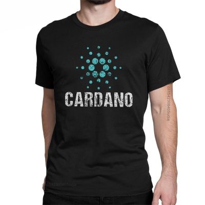 Cardano Ada เสื้อยืดลายกราฟิกวินเทจของผู้ชายโลโก้ Cryptos