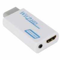 OOC Wii เป็น HDMI ตัวแปลง Wii เป็น HDMI หัวแปลงสัญญาณ ตัวแปลงสัญญาณ อะแดปเตอร์ Wii2HDMI เสียบและเล่น เสียง3.5มม. สำหรับ hdtv/ ทีวี/โปรเจคเตอร์/จอภาพ