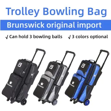 Brunswick Edge 3 Ball Triple Roller Bowling Bag White