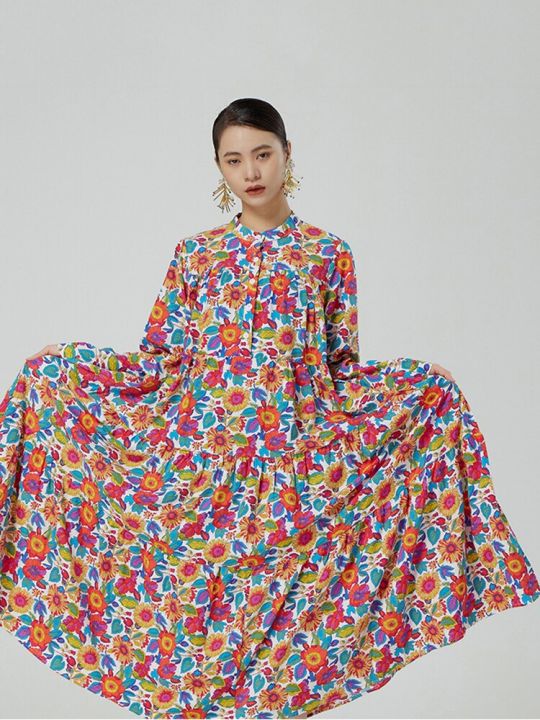 xitao-dress-floral-print-full-sleeve-dress