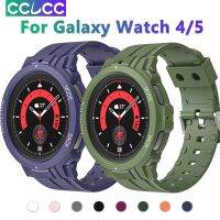 CCLCC สายกีฬาใหม่ล่าสุดสำหรับ Samsung Galaxy Watch 5 Pro 45Mm Watch 4 40Mm 44Mm ไม่มีช่องว่างสายนาฬิกาข้อมือสำหรับนาฬิกา4คลาสสิก46Mm 42Mm สร้อยข้อมือซิลิโคน