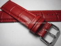 ∋✈ 12 14 16 18 19 20 22 mm Handmade Ms leather Red White Watch Band Strap High Quality Wristband Belt Bracelet For branded watch