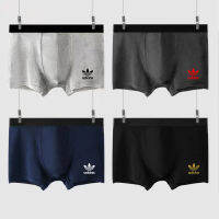 Boxers adidas กางเกงชั้นในผ้าฝ้ายเอวยางยืดพิมพ์ลายแฟชั่นผู้ชาย