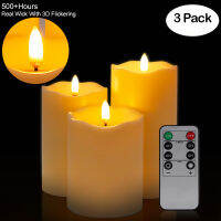 3PcsSet Remote Control LED Flameless Candle Lights New Year Candles Battery Powered Led Tea Lights Easter Candle With Packaging