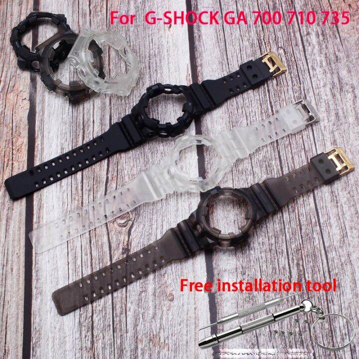 《bar Watchband》ชุดเคสสายนาฬิกาสำหรับ Casio G Shock Ga700 710 735สาย