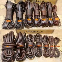 2M Retro Coklat Real Kulit Asli Tali Bulat Datar Tali untuk Diy Kalung Gelang Perhiasan Kabel 1.5 Mm 2 Mm 3 4 5 6 8 10 Mm