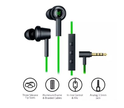 Razer Hammerhead Duo Console Green Wired In-Ear - หูฟังเกมมิ่ง 3.5 mm jack (รับประกันสินค้า2ปี)