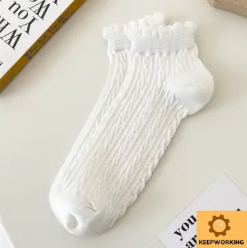 White frilly store socks womens